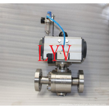 Pneumatic Flanged Stainless Steel Ball Valve